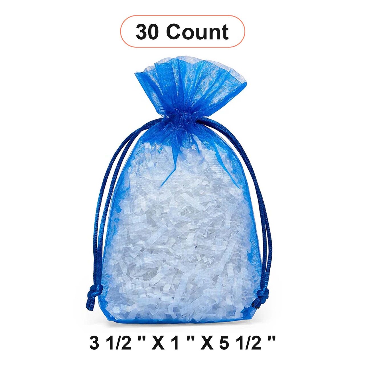 Flat Bottom Organza Bags 3 1/2''x 1''x 5 1/2'' ' for Gifts and Jewelry